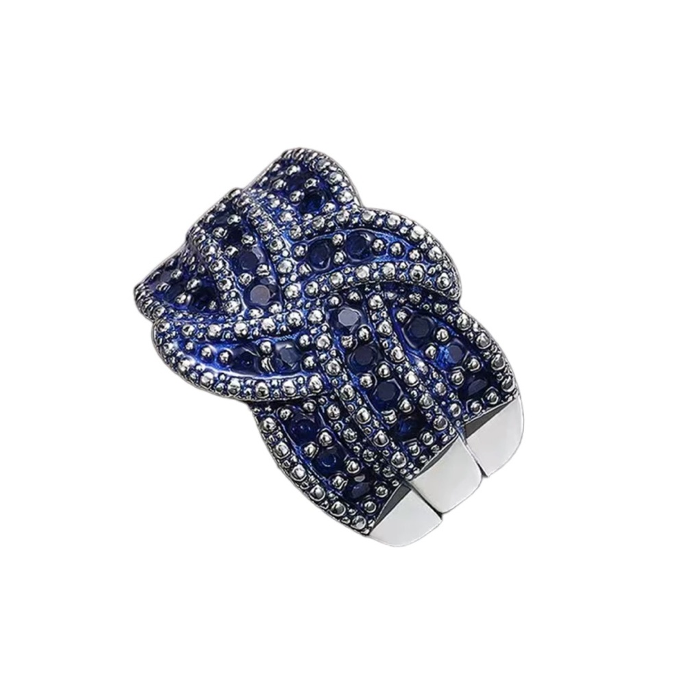 Blue Zircon Gemstone Sterling Silver Ring